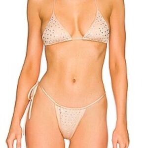 x Revolve Crystal String Bikini by Monica Hansen Beachwear